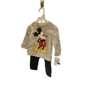 NWT Babies 12M Disney Mickey 2 piece sweatshirt and sweatpants set